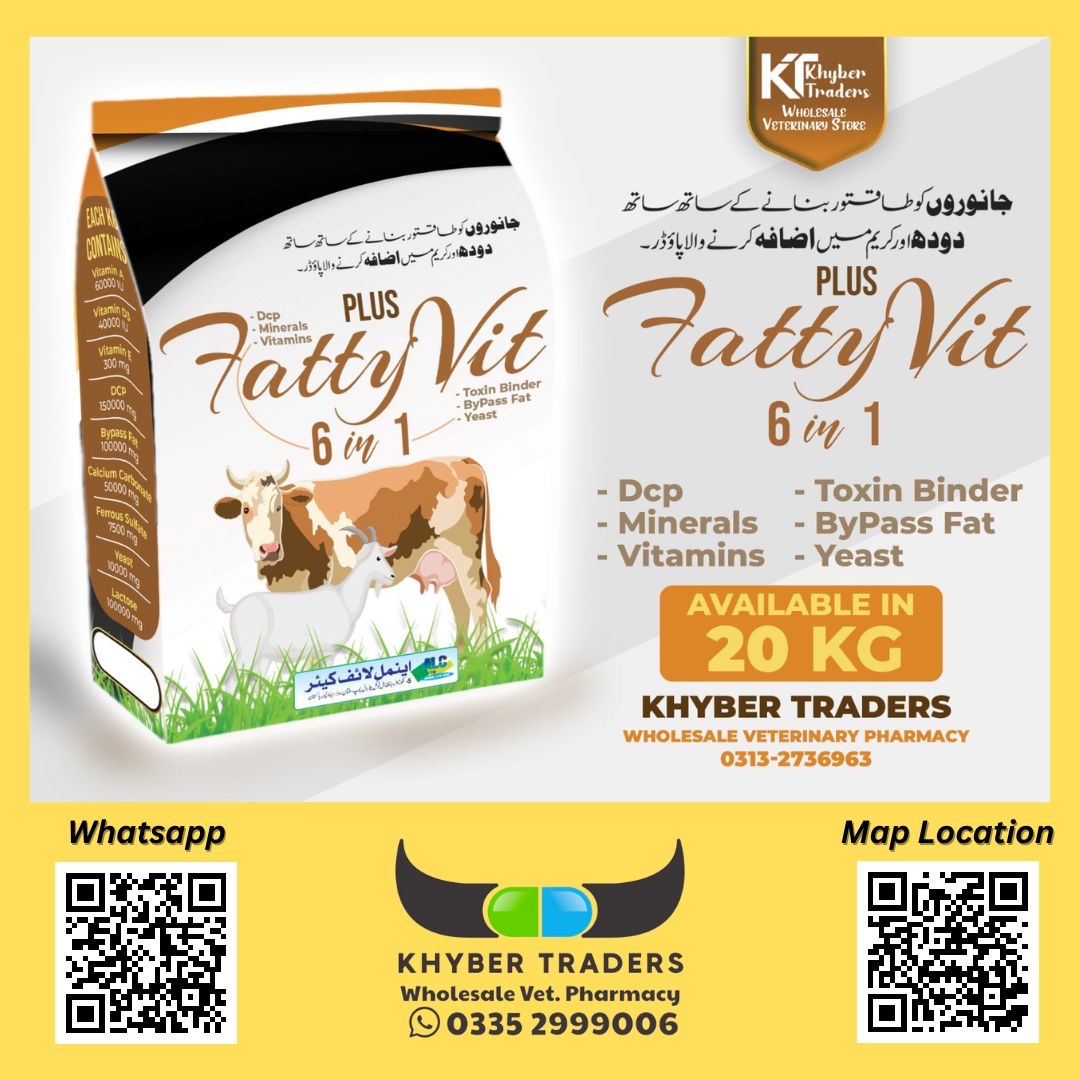 FATTY VIT 6 IN 1 Powder 20kg — Feed Premix & Minerals Mixture | Khyber Traders