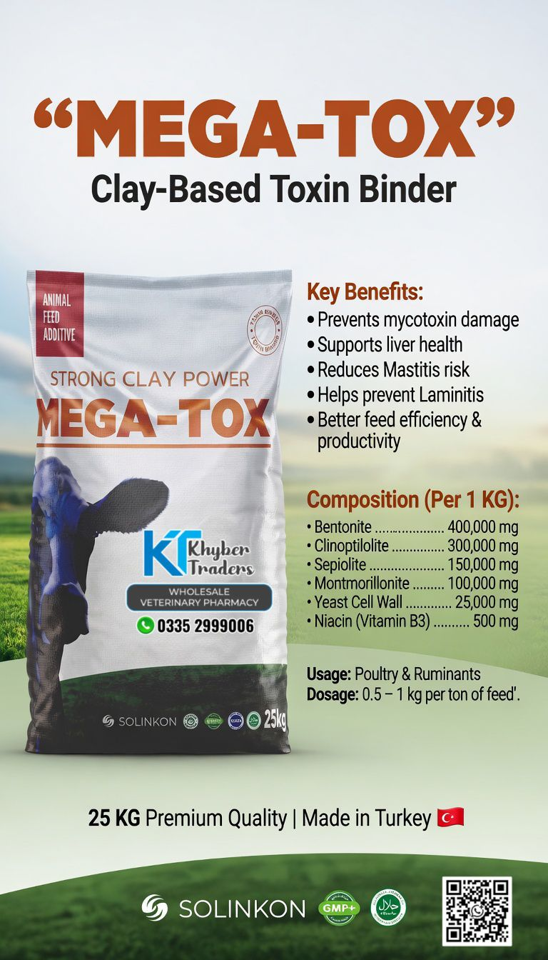 MEGA TOX (Toxin Binder) TURKEY 25KG — Toxin Binders | Khyber Traders