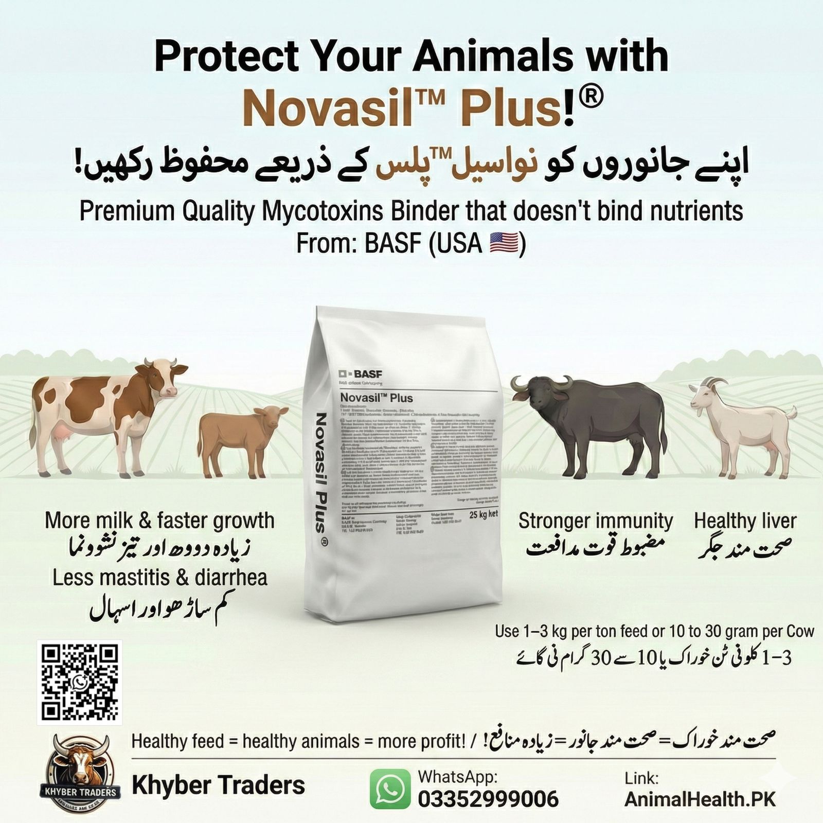 NOVASIL PLUS (BASF) USA 25kg — Toxin Binders | Khyber Traders